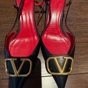 Valentino Black Kitten Heels